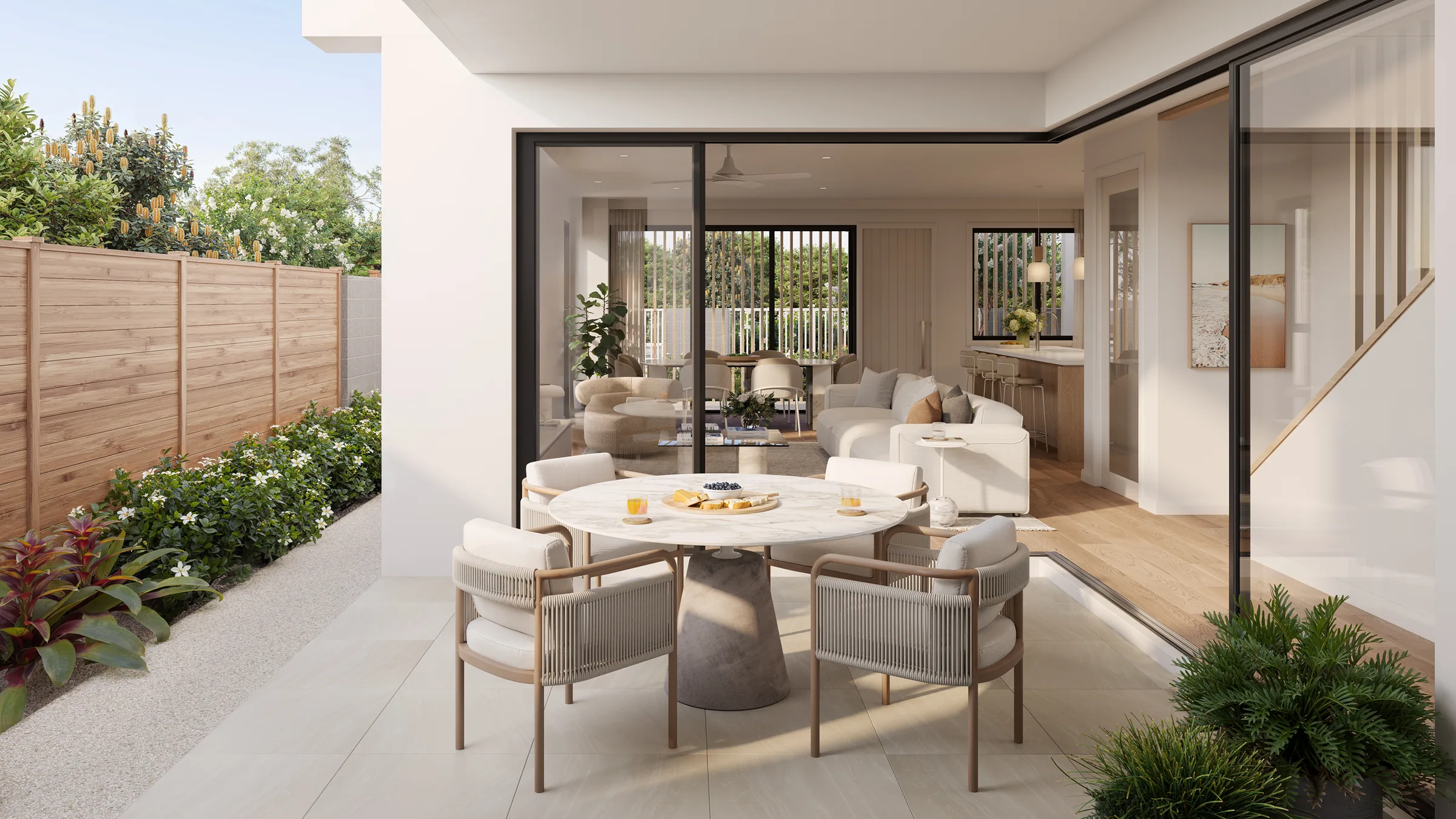 Alfresco courtyard Kanso scheme